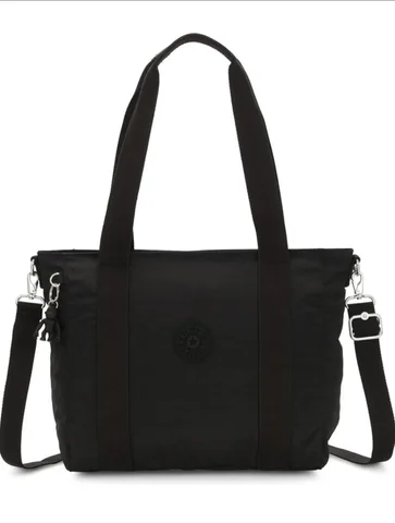 KIPLING, Asseni, small long handle bag, with long strap, nylon black