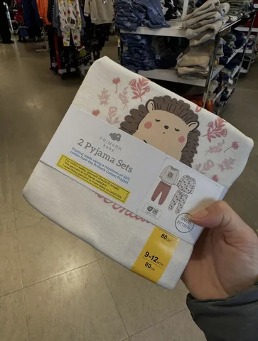PRIMARK, for kids baby, 2 sets long sleeves pyjamas, hedgehog