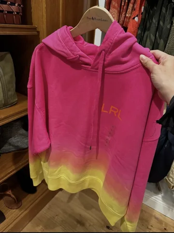 POLO RALPH LAUREN, for ladies, boxy hoodie, ombre pink
