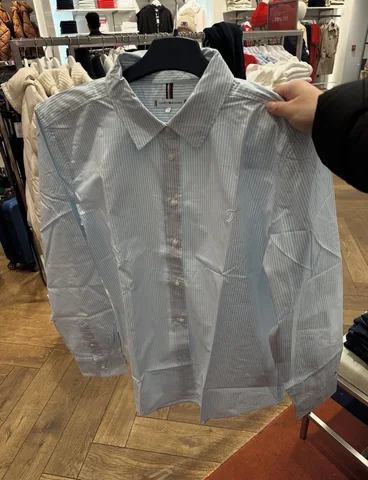 Tommy Hilfiger, for ladies, long sleeves shirt, stripes blue, size 40