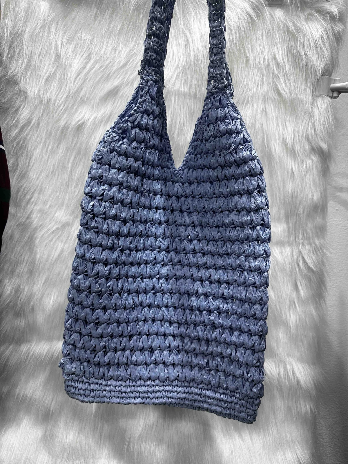 PRIMARK, for ladies, open top tote bag, summer weave blue