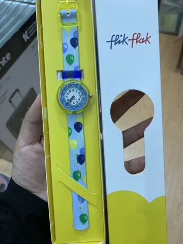 SWATCH, flik flak by Swatch, for kids, watch fabric strap, blue balloon