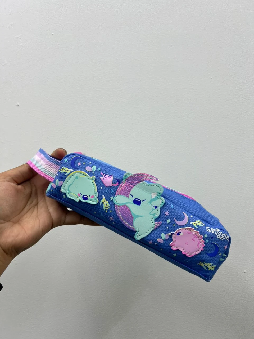 SMIGGLE, for kids, pencil case with handle, koala blue