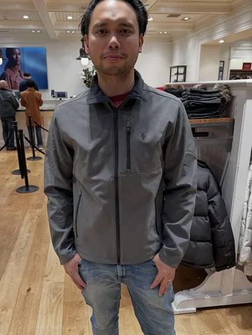 POLO RALPH LAUREN, for men, front zip jacket, shell grey