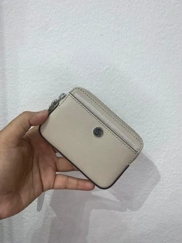 MICHAEL KORS, for ladies, small zip around card holder, light sand