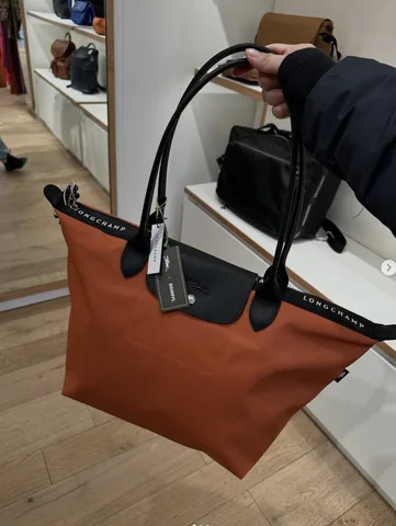 LONGCHAMP, energy, large long handle bag, sienna orange
