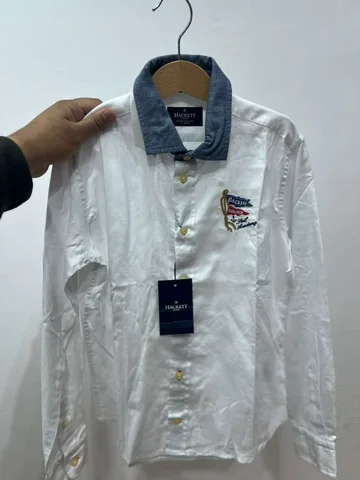 HACKETT, for kids, long sleeves shirt, white size: 7-8 year