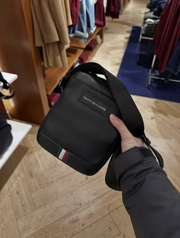TOMMY HILFIGER, flight sling bag, stripe black