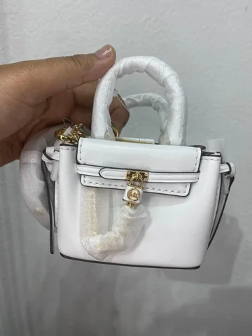 MICHAEL KORS, for ladies, hamilton, micro chain crossbody bag, optic white